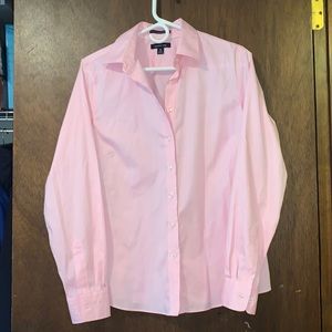 Pink Land’s End No Iron Pinpoint Oxford button up